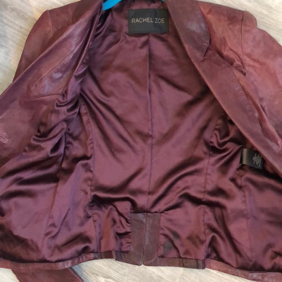 Rachel Zoe leather blazer - Picture 3 of 4